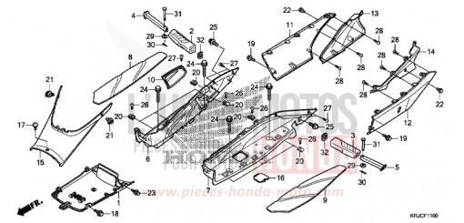 FLOOR PANEL/CENTER COVER FES125C de 2012